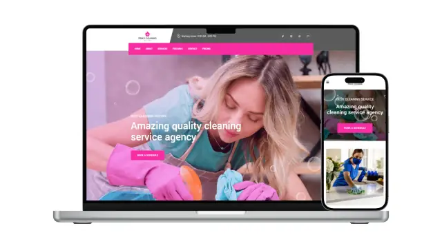 Site Pinks Cleaning (limpeza) criado pela EDM Tech Solutions